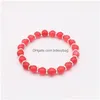 Beaded Gemstone Bracelet Natural Stone Beads Love Wish Stretch Strand Bangle For Women Jewelry Drop Delivery Bracelets Dhhok