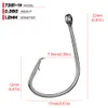 6 Sizes 1#-5 0# 7381 Sport Circle Single Hook High Carbon Steel Barbed Hooks Asian Carp Fishing Gear 200 Pieces Lot255n