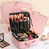 Borse per cosmetici Organizzatore di trucco professionale Custodia da viaggio in PU per bellezza per trucco Bolso Mujer Borsa per riporre gli attrezzi per unghie Valigie