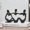 Decorative Objects Figurines Creative Desktop Decoration Resin Abstract Character Ornament Friend Living Room Office Desk Accessories Gift 230201