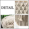 Tapissries Rame Wall Hanging Woven Tapestry Home Decor Boho Chic Bedroom Living Room Backdrop Decoration Drop Delivery Garden DHTE2