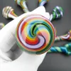 4.5 Inch glass pipe lollipop glass herb pipes accessories hand pipe Colorful Strips Tobacco Spoon Pipe Cool Smoking Glass Smoke Pipes