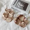 COZULMA Children Summer 2-12 Years Toddler Girls Sandals Princess Soft Leather Weaving Dress School Shoes 26-36