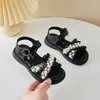Capsella Kids Elegant Pearl Beach Summer Shoes For Kids Girls Loop Loop Sandals Размер 21-36 0202