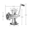 Fruit Vegetable Tools Manual Mincer Meat Grinder Pasta Maker Hand Operated Beef Sausage Kitchen Stainless Steel Pork Filling Machine 230201