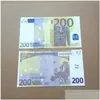 Diğer Festival Parti Malzemeleri Sahte Para Banknotu 5 20 50 100 200 ABD Doları Euro Gerçekçi Oyuncak Bar Props Kopyala 100 PCS/PACK DROP DEL DHZ5DO66Y