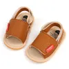 Baywell sommar spädbarn pojkar flickor sandaler pu läder casual leopard skor anti-halk nyfödda baby första vandrare 0-18 månader 0202