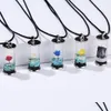 Pendant Necklaces Women Fashion Jewelry Bottle Necklace Glass Dry Flower Slide Drop Delivery Pendants Dhzrl