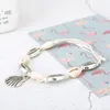 Ankjes Natuurlijke schaal Touw Touw Anklet Bracelet Women Summer Beach Sieraden Accessoires Boheemse stijl geweven op blote voeten