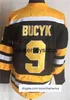 Hockey Jersey Heren Retro 9 Johnny Bucyk Vintage Classic 12 Adam Oates 4 Bobby Orr 75th Anniversary CCM All Stitched Black