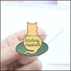 Pins Brooches Selling Cute Cartoon Creative Orange And Blue Cats Stitching Assistant Alloy Enamel Pin Badge Brooch C3 Drop Delivery Dhimf