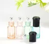 3ml Mini Essential Oils Metal Roller Ball Glass Perfume Bottles Traveler Empty Roll-On Refillable Bottles Wholesale