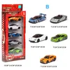 Diecast Model Car 5PCSSet Simulation 1 64 Mini Kids Toy Car Vehicle Gliding Alloy Sports Set Multistyle Gift Toys for Children 230202