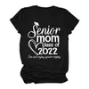 Women's T-skjortor Kvinnor Casual T-shirts Letters Pressa grundläggande rund hals Kort ärm Simple Loose All Match Streetwear Tee Tops