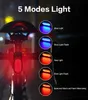 Bike s Bicycle Rear USB Rechargeable Warning 5 Modes BikeTail Light LED Highlight MTB Cycling Safety Helmet Backpack Lamp 0202