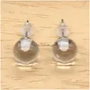 Ohrstecker 8 mm Naturstein Kristall Ohrringe Tigerauge Rosenquarz Türkise Amethyst Opal Perlen Ohrring für Frauen Großhandel Dro Dhgarden Dhisx