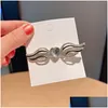 H￥rklipp Barrettes Fashion Jewelry Angel Wing for Women Rhinestone Hairpin Duckbill Clip Bobby Pin Lady Girl Barrette Drop Deliv Dhiln