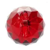 Lustre Cristal 30mm Prismes Boule Rouge