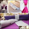 Napkin Rings Wholesale El Chair Sash Diamond Mesh Wrap Buckle For Wedding Reception Party Table Decorations Supplies Dbc Drop Delive Dhc0E