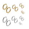 Hoop Huggie Fashion 21Mm15Mm Earrings Stainless Steel Gold Sie Plated Jewelry Round Small For Women Drop Delivery Otnx7