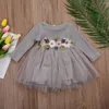 Girl Dresses Cute Pretty Toddler Baby Girls Dress Flower Long Sleeve Lace Princess Party Prom Tulle Es