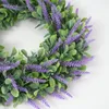 Fleurs décoratives 46 cm Fake Simulation Green Grass Ring Supplies Supplies Props Decoration Porte décor mur