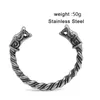 Bangle Viking Wolf voor mannen roestvrijstalen armband Noordse sieraden geschenk