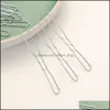Bead Making Tools 50Pcs/Bag 6Cm D Alloy Hairpins Waved Hair Clips Simple Metal Bobby Pins Barrettes Bridal Hairstyle Drop Delivery H Dhjwc