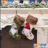 Juldekorationer stickade ansikte mindre strumpor strumpor godis present ord tr￤d h￤nge leverans hem tr￤dg￥rd festliga parti leveranser dhzgd