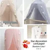 CRIB NETTING MOSQUITO NET HANGING TEN STAR DECORATION Baby Bed Canopy Tulle Curtain för sovrum Play House Children Barn Room 230202