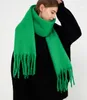 Halsdukar kvinnlig sjal halsduk lyx kashmir kvinnor vinter tjock varm solid cape wraps mohair lång tassel sha