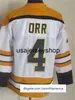 Hockey Jersey Men Retro 9 Johnny Bucyk Vintage Classic 12 Adam Oates 4 Bobby ORR 75th Anniversary CCM