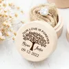 Jewelry Pouches Personalized Wedding Ring Box Anniversary Gift Custom Engraved For Engagement Ceremony Keepsake
