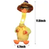 Decorative Objects Figurines Lovely Dancing Duck Talking Toy USB Charging Sound Record Repeat Doll Kawaii Kids Education Toys Gift Birthday Present 230201