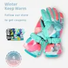 Childrens Finger Gloves HONEYKING Kids Winter Ski Waterproof Warm Padded Mitten For Girls Boys Outdoor Skiing Cycling Windproof Snowboard 230202