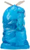 100 pieces in Commercial 13 Gallon Blue Recycling Bags /w Drawstrings - 0.7 MIL 45 Count