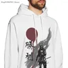 Heren Hoodies 2023 Men Samurai Shouri Sweatshirt Hoodie Hip Casual Hooded Full Print Regular Polyester CN (Origin) Standaard