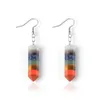 Charm Women 7 Chakras Natural Stone Charms Hexagonal Dangling Earring Colorf Gem Stones Hanging Reiki Yoga Healing Earrings Dhgarden Dhrcg