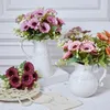 Decorative Flowers Artificial Fake Daisy For Decoration Small Plants Weding Table Centerpieces Home Bedroom Farmhouse Rustic Fall Decor