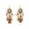 Dangle Chandelier Bohemian Fashion Jewelry Womens Leaves Tassels Earrings Drop Delivery Dhbb4