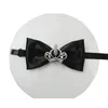 Bow Ties Fashion Necktie Groom Crown Crown Leather Luxury Wedding Birthday Party Toastmaster Gifts Tie Butterfly Tie الأنيقة