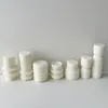 Candles Cylindrical Tall Pillar Candle Molds Ribbed Aesthetic Silicone Mould Geometric Abstract Decorative Striped Soy Wax M326x