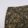 Skirts Vintage Floral Print Kawaii Y2k Midi Women Preppy Style Low Waist Fairycore Grunge Aesthetic Brown Long Skirt