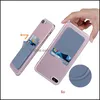 Autre Maison Jardin Adhésif Porte-Cartes Sile Poche Téléphone Portable Mini Portefeuille Autocollant Couleur Unie Logo Personnalisé Dbc Drop Delivery Dhhbb