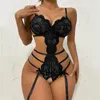 Soutien-gorge Ensembles Porno Sexy Ouvert Entrejambe Bandage Body Lingerie Femmes Babydoll Robe Jeu de Rôle Nounours Sexe Cosplay Costumes Érotique Garte207U