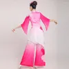 Scene Wear Dance Chinese Folk Costume Clothing National Ancient Fan Traditionella kostymer 4592