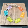 Braccialetti con ciondoli Cartoon Arcobaleno Caramelle Orso Bracciale Ins Orsi colorati Rimbalzo Fai da te Hip Hop Link Consegna a goccia Gioielli Ot5L6