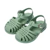COZULMA/детская элегантная пляжная летняя обувь, милые плетеные сандалии с закрытым носком для девочек, см