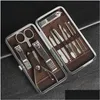 Feestdecoratie nieuwigheid praktische manicure set pedicure schaar piezer mes mes mes pick hulpprogramma nagel clipper kit roestvrijstalen auto dh7eg