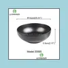 Ciotole A5 Melamina Black Frost Imitazione Porcellana Ciotola Rotonda Sala da pranzo Stoviglie Riso El Ristorante Zuppa Drop Delivery Home Garden Dhix3